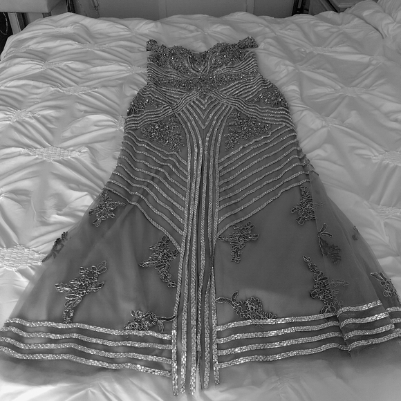 Mother Of The Bride Exquisite silver gown. - Picture 8 of 16